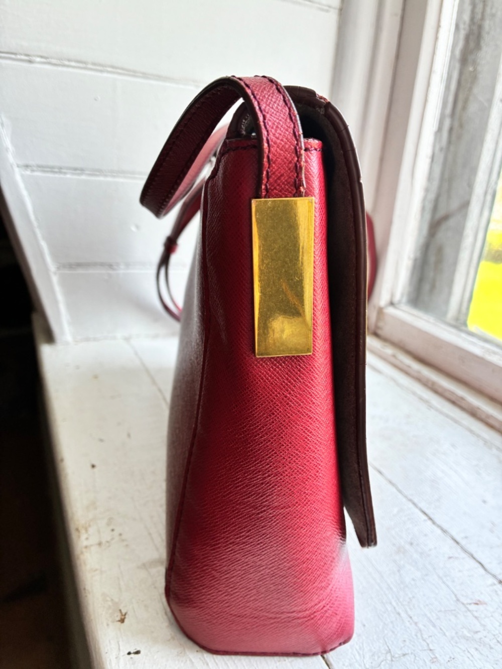 J.Crew red saffiano leather Crossbody Bag - Picture 9 of 13